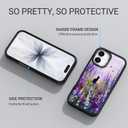 Clear TPU Phone Case Cover for iPhone 17 with Design, Drop Protection, Cute Case for Girl Women, Cat in Lavender