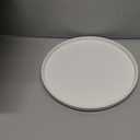 Sweese Porcelain Flat Dinner Plates Set of 6, 10.5 Inch High Edge Dish Set - Dishwasher, Microwave, Oven Safe, Scratch Resistant, Kitchen Serving Dishes - Elegant White Glaze