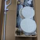 Scrub and Steam Mop with 13 Accessories,Floor Scrubber Spin Mop for Hard Floors Deep Cleaning,Washable Mop Pads for Home,550ml Capacity,Chemical-Free Deep Clean & Sanitize with High Temperature (Parchment)