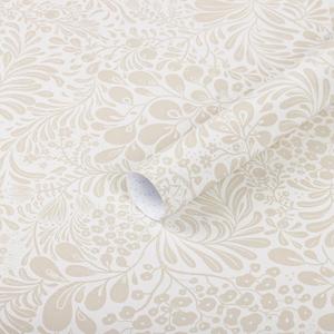 Heroad Peel and Stick Wallpaper Contact Paper Modern Wall Paper 17.3''x196'' Boho Floral Removable Wallpaper Beige Self Adhesive Contact Paper for Bedroom Living Room Walls Waterproof Vinyl Roll (Light Beige)