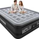 Air Mattress Queen with Built in Pump,Updated Blow Up Mattress in 3 Mins,18'' Raised Self Inflatable Mattress,Portable Airbed for Home,Floor&Camping,Queen Size Air Matress for Adults,660LB Max (Black)