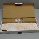 Wireless Keyboard and Mouse Combo, Full-Sized Wireless Keyboard and Adjustable DPI Mouse, 2.4GHz USB Receiver, Keyboard and Mouse for PC, Windows, Desktop, Laptop (Latte Color)