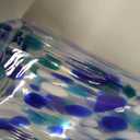 Blue and White Swirl Art Glass Vase, Ideal for Home, Office, Wedding Decor, Centerpieces and Table Arrangements 10 inch