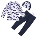 Kids Boys Two Piece Rash Guard Swimsuit Bathing Suit Long Sleeve Sunsuit Swimwear Set with Cap 2-10 Years, 2 PACK