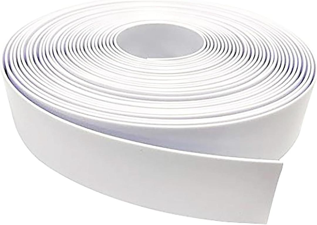 Vinyl Strap Roll, Perfect for Patio Furniture, Pool, Lawn, Garden, Make Your Own Replacement Straps, 20 Free Fasteners, 2" Wide x 20' Length, White