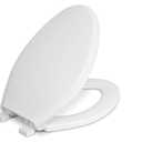 Centoco 3800SC-001 Elongated Plastic Toilet Seat with Safety Close, Light Weight Residential, White