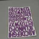 Fxiaoy 680 pcs 10 Sheets Vinyl Letters Stickers Numbers Decals,Self-Adhesive Alphabet Number Stickers Kit for Mailbox, Signs, Cars, Trucks, Home, Window, Door, Business,Notebook (Purple, 1.5 inch), Pack Of 4