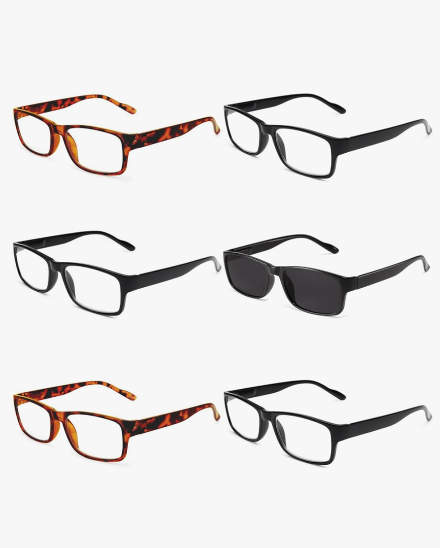 Gaoye Professional Reading Glasses for All Day - Computer Readers with Blue Light Protection - Value Pack