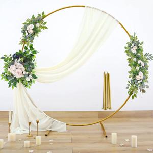 Gold Metal Wedding Arch,  Garden Wedding Props Decoration, Balloon Arch Stand for Wedding Ceremony, Celebration, Photo Booth Background 17in