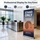 33.5“x80” Standard Retractable Banner Stand (STAND ONLY) with Padded Carrying Bag for Tradeshow and Events (1 UNIT)