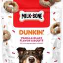 Milk-Bone Dunkin Vanilla Glaze Flavor Dog Biscuits with Other Natural Flavors, 8 Oz. Bag (EXP 09/28/26)