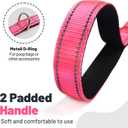 2 x YALAVA 5FT Dog Leash with Soft Padded Handle, Heavy Duty Nylon Reflective Dog Leashes, Fits Small Medium or Large Dogs, Pink