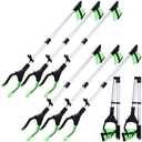 Ctosree 8 Pack 32" Trash Grabber Reacher Tool for Elderly, Foldable Litter Picker Upper, Lightweight Trash Pick up Stick, Long Handy Mobility Aids for Home Garden Arm Extension(Green)