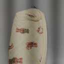 Quilted Makeup Pouch, Cotton Puffy Makeup Bag, Coquette Cosmetic Bag for Women and Girls, Aesthetic Organizer Bag, Cute Flower Travel Toiletry Bag (Pink rose)