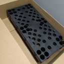 2 Pcs Plastic Pallets, Lightweight Waterproof Plastic Floor Pallet for Basement Storage, Nestable Interlocking Storage Pad with Breathable Grids for Garage Kitchen Supermarket Warehouse (Black)