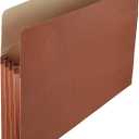 Amazon Basics Expanding File Folder Organizer with Pockets, Letter Size, 3.5-Inch Expansion, Accordion Style, Large Capacity Document Storage, Brown, 25-Pack