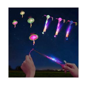 25 Sets LED Flying Set, 25 Slingshot+25 Glow Helicopter-50 Pcs, Flying Toy Outdoor Toys Glow in The Dark Party Supplies Party Favors for Kids 8-12,4-8