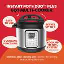 Instant Pot Duo Plus 9-in-1 Multicooker, Pressure Cooker, Slow Cook, Rice Maker, Steamer, Saut, Yogurt, Warmer & Sterilizer, Includes App with Over 800 Recipes, Stainless Steel, 6 Quarts