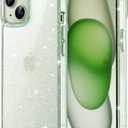 JETech Glitter Case for iPhone 15 6.1-Inch, Bling Sparkle Shockproof Phone Bumper Cover, Cute Sparkly for Women and Girls (Green)
