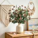 10 Pcs 27" Artificial Fall Flowers Faux Pompon Mum Stems for Vase Coffee