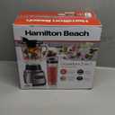 Hamilton Beach Wave Action Blender for Smoothies, Stainless Steel Ice Sabre Blades, 40oz Glass Jar, 20oz Blend-In Portable Travel Jar, 800 Watts, Quiet Design, Gray (58181)