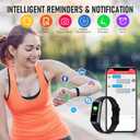 Fitness Tracker, Activity Trackers with 24/7 Heart Rate, Blood Oxygen Blood Pressure Sleep Monitor, Step Counter with 1.1" AMOLED Touch Color Screen, Calorie Pedometer Health Smart Watch for Women Men