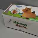 iPlay, iLearn Bouncy Pals Brown Hopping Horse, Toddler Plush Animal Hopper Toy, Kids Inflatable Ride on Bouncer W/Pump, Indoor Outdoor Jumper, Birthday Gifts for 18 24 Months 2 3 Year Old Boys Girls