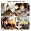 Kinstasey 18in Floor Pillows for Adults Set of 2,Square Meditation Pillows