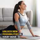 CAMBIVO 2 Pack Elbow Brace for Women and Men, Elbow Compression Sleeve for Tendonitis, Golf Elbow, Tennis Elbow, Arthritis, Bursitis, Weightlifting, and Basketball (Large, Grey)