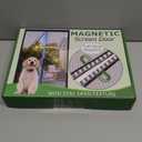 Upgraded Magnetic Screen Door Mesh, Full Strip Magnets, Heavy Duty Fiberglass Mesh, Door Screen Magnetic Closure for Single Door Size 32 x 80 Inch, Screen Door Size 35 x 82 Black