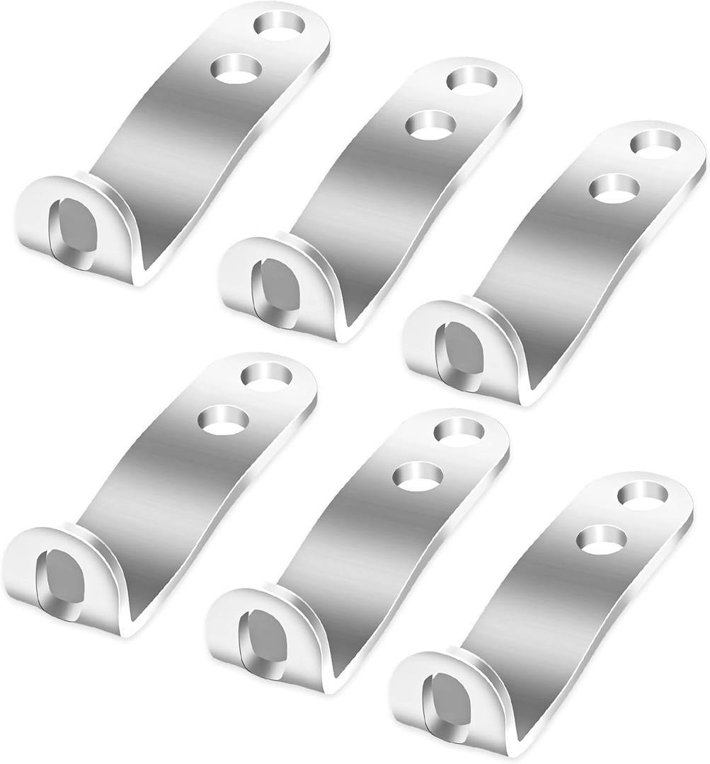 Double Holes Fuel Rail Brackets For LS LS1 LS2 LS6 EFI Aluminum Intake Manifold with Cathedral Port, Fuel Injectors Spacers Adapters 6 Pcs