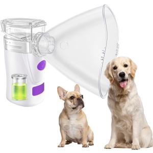 Nebulizer for Dogs Handheld Dog Nebulizer  Portable Pet Device with Dog Mask, USB Rechargeable, Quiet Operation