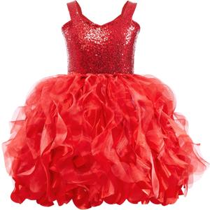 Tutu Dress for Girls Sparkly Sequin Tulle Princess Birthday Party Dress for Toddler Girls Prom Sneaker Ball Gown 6Y