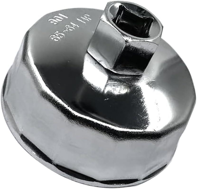 64-65mm/2.5Inches Oil Filter Wrench,14 Flutes Oil Filter Removal Tool for Wix 57356,15400-PLM-A02 for Honda Accord Acura Civic CRV,Nissan Sentra,Yamaha,Mazda,Motorcycle,Polaris,Indian Challenger(1PC)