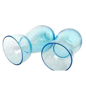 Glass Vase Teal, 4pcs