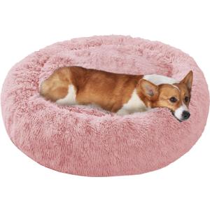 JOLLYVOGUE Dog Beds Large Sized Dog, 36 inches Calming Soft Anti-Anxiety Donut Dogs Bed, Washable Round Fluffy Cushion for Large Pets, Fits up to 80 lbs Pets