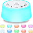 Color Noise Sound Machines with 10 Colors Night Light 25 Soothing Sounds and Sleep White Noise Machine 32 Volume Levels 5 Timers Adjustable Brightness Memory Function for Adults Kids Baby