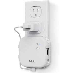 AutoSonic All-New Mount Compatible with Blink Sync Module XR | Wall Outlet Holder Mounting Bracket Accessories | USB-C Cable Included | White