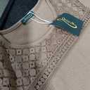 OFEEFAN 3/4 Length Sleeve Womens Tops Spring Fall Fashion 2026 Dressy Casual Blouses Lace Trendy Waffle Knit Shirts, Medium