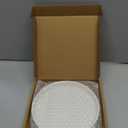 VCREATC White Round Small Tray (6.5 inch) for Bathroom & Kitchen Decor - Decorative Vanity Tray, Coffee Table Tray, Countertop Organizer for Perfume, Soap, Jewelry - Sturdy Plastic Serving Tray