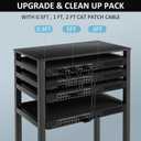 2 x Elecan Cat 6 Flat Ethernet Cable 1 Ft/10 Pack, High Speed Slim Short Patch Cables Internet Cables, 30 AWG Pure Copper 10Gbps 500MHz,Thin Flexible for POE Cat6 Cat 5e Cat 5 Network Cable Cord-Black