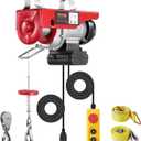 VEVOR Electric Hoist with Remote Control, 440 lbs Material Handling Tool, 110V Electric Hoist with 14ft Remote Control for Factories, Warehouses, Construction Site, Attic, 440lbs Wired
