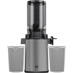 Masticating Juicer Machines, 5.8" Inch Feeding Chute Supports Whole Fruits and Vegetables350W Slow Cold Press JuicerEasy to Clean (Stainless Steel)