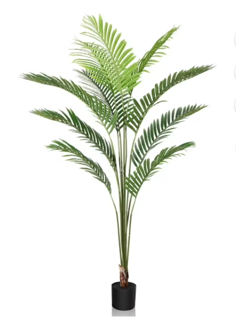 AfanD Artificial Palm Tree 4ft Tall for Home Decor, 6ft Tall, Living Room, Dining Room, Bedroom, Office, Hotel, Restaurant, Bar, Wedding, Party