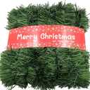 Christmas Garland, Artificial Non-Lit Soft Green Garlands, Classic Christmas Greenery Garland Festive Home Decor for Indoor or Outdoor Use