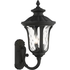 Livex Lighting 7856-14 Oxford 3-Light Outdoor Wall Lantern, 22" x 11" x 22", Black