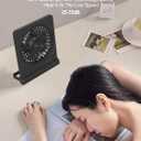 Small Desk Fan,Rechargeable USB Fan Battery Operated,Ultra Quiet, Strong Wind, 3 Speeds Travel Fans