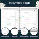 2 x 2026-2027 Monthly Planner - 2 Year Calendar 2026-2027 Monthly Planner, Jan 2026 - Dec 2027, 9" x 11", 24 Months, Tabs, Twin-Wire Binding, Two-Side Pocket, Thick Paper, Holidays & Note Section