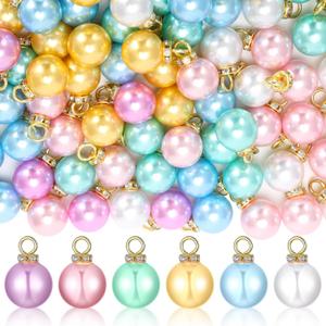Halloscume 200 Pcs Pastel Christmas Mini Balls Ornaments Imitation Pearl Miniature Xmas Tree Hanging Decorations Colorful Glitter Balls for Christmas Holiday Party Decor