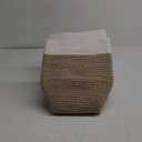 OIAHOMY 4 Pack Storage Baskets for Organizing, Small Bins for Shelves, Cute Decorative Storage Bins, Organizer Baskets for Gifts Empty, 11.8''Lx7.8''Wx4.7''H, Brown/White